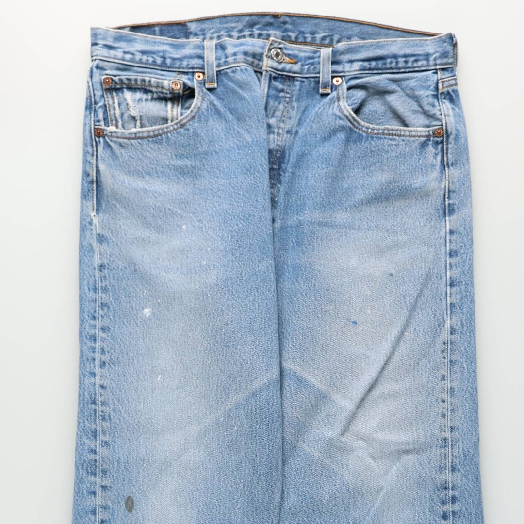 Levi's 501 straight denim pants for men, size W34 cotton blue type Vintage Second Hand