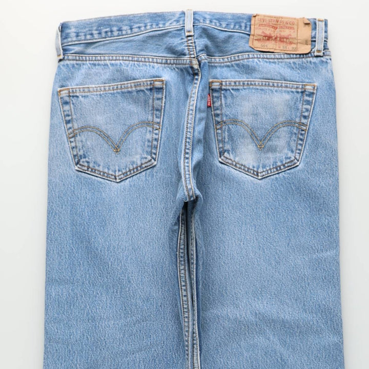 Levi's 501 straight denim pants for men, size W34 cotton blue type Vintage Second Hand