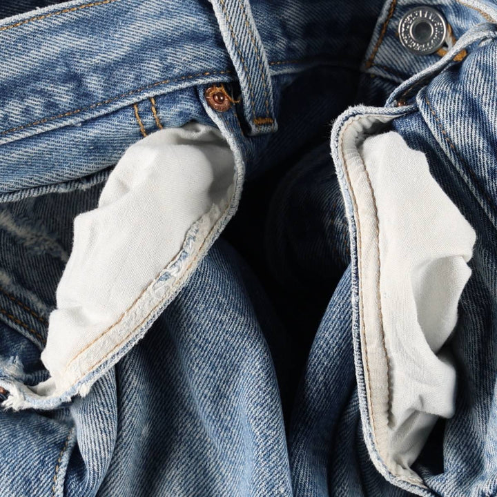 Levi's 501 straight denim pants for men, size W34 cotton blue type Vintage Second Hand