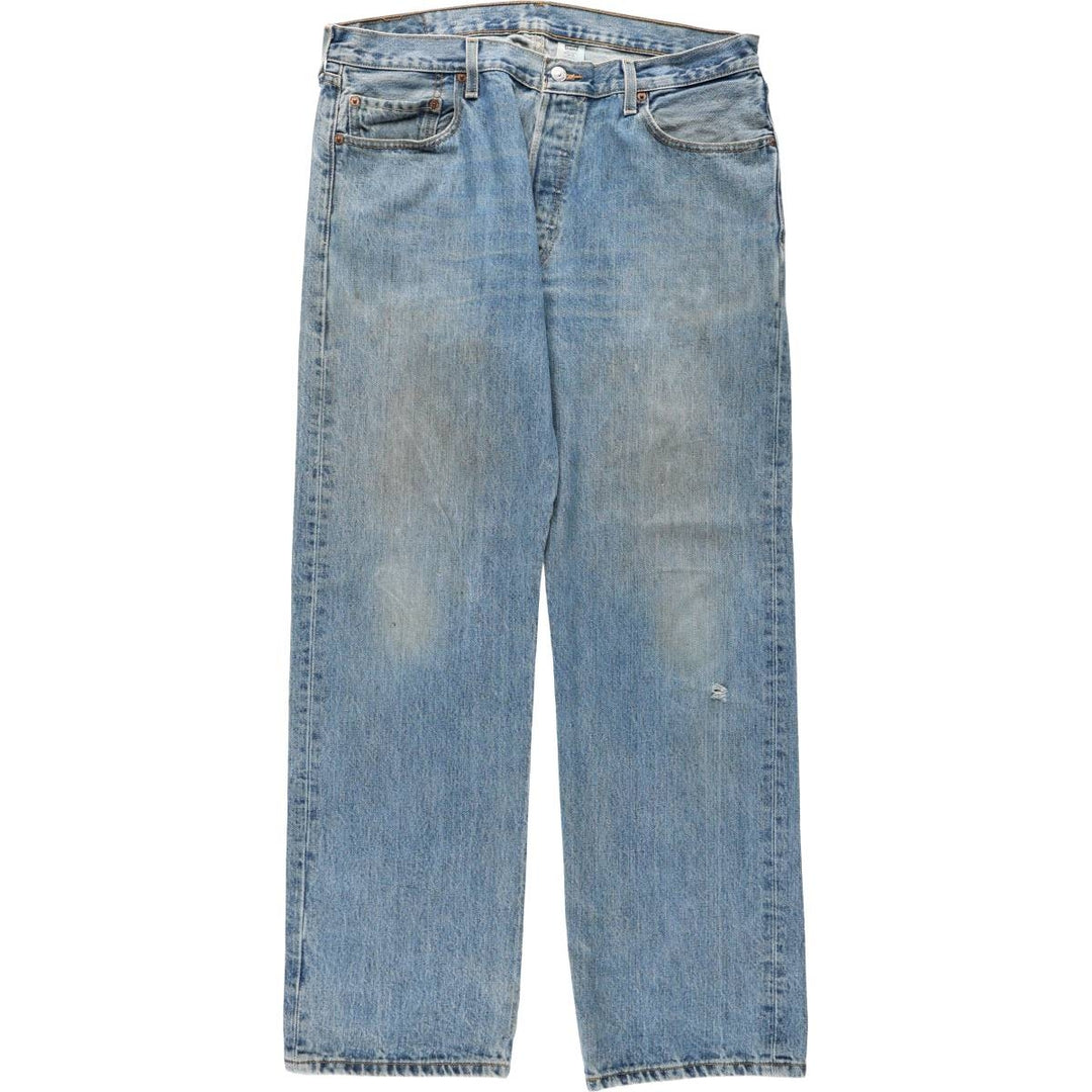 00'S Levi's 501 straight denim pants for men, size W36 cotton blue type Vintage Second Hand