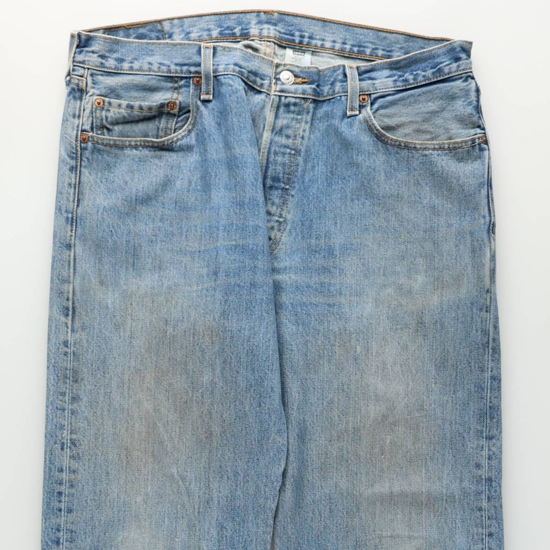 00'S Levi's 501 straight denim pants for men, size W36 cotton blue type Vintage Second Hand