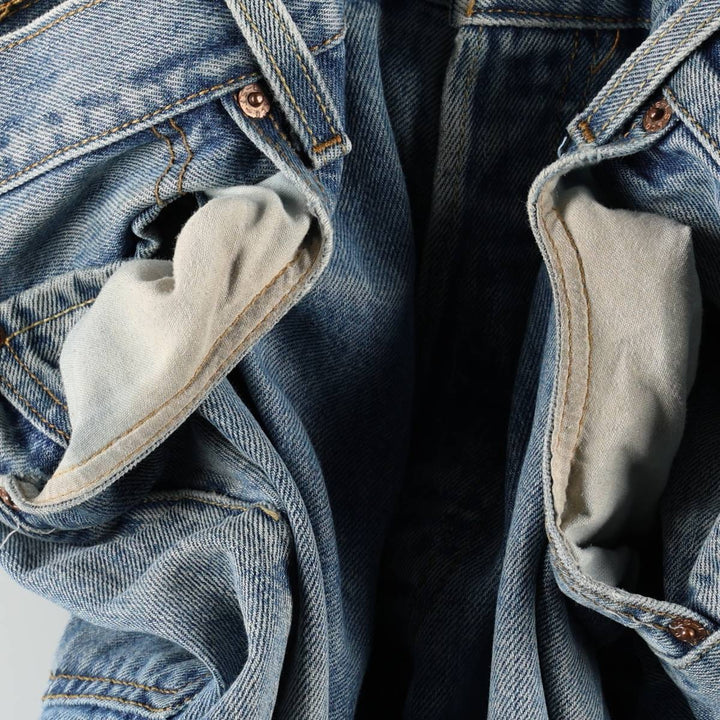 00'S Levi's 501 straight denim pants for men, size W36 cotton blue type Vintage Second Hand
