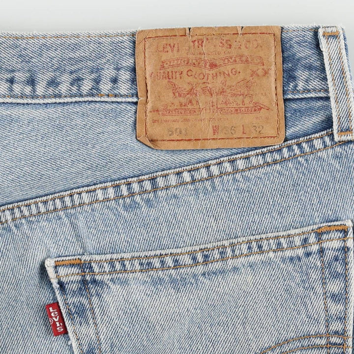 00'S Levi's 501 straight denim pants for men, size W34 cotton blue type Vintage Second Hand