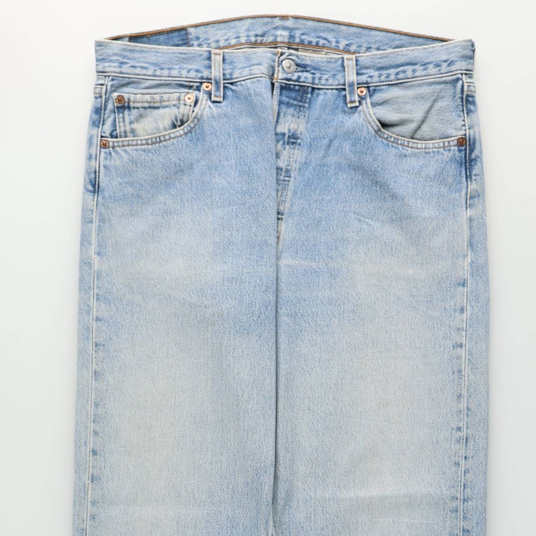 00'S Levi's 501 straight denim pants for men, size W34 cotton blue type Vintage Second Hand