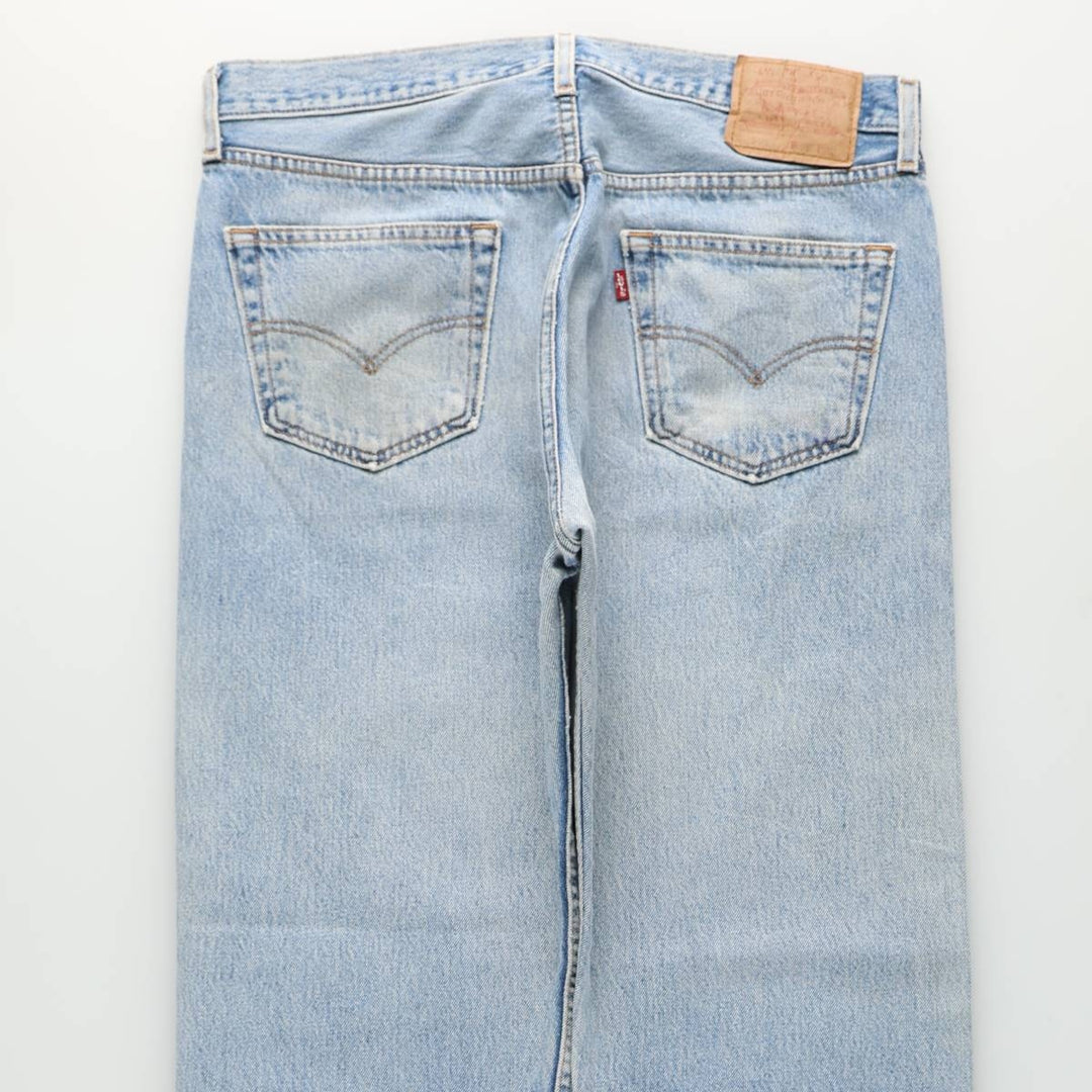 00'S Levi's 501 straight denim pants for men, size W34 cotton blue type Vintage Second Hand