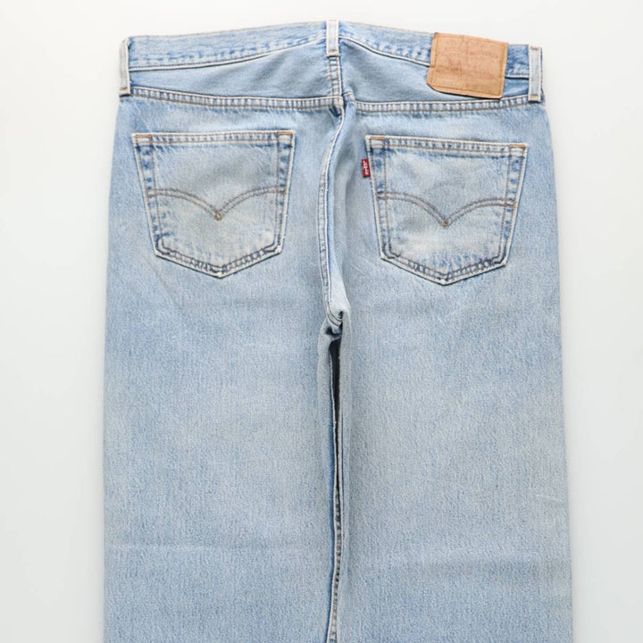 00'S Levi's 501 straight denim pants for men, size W34 cotton blue type Vintage Second Hand