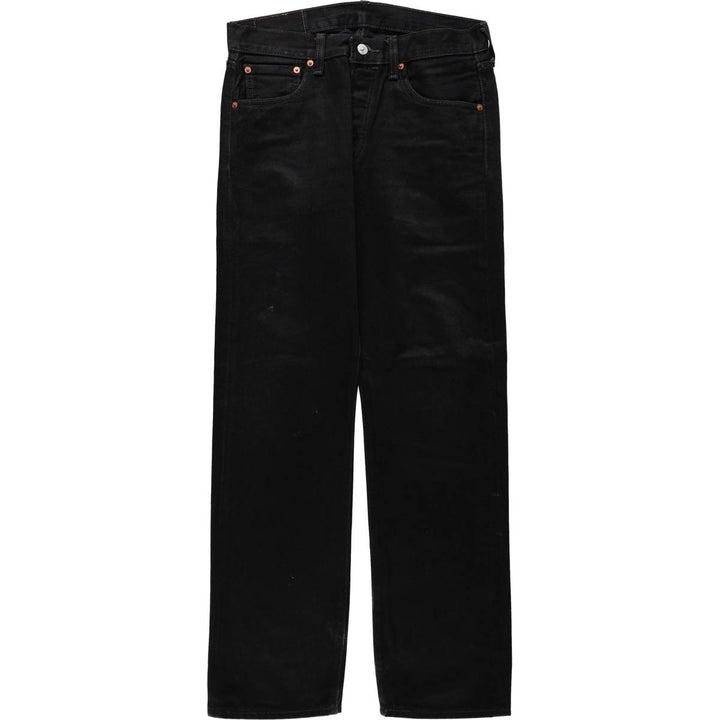 Levi's 501 Black Denim Straight Denim Pants Men's W31 equivalent cotton black type Vintage Second Hand