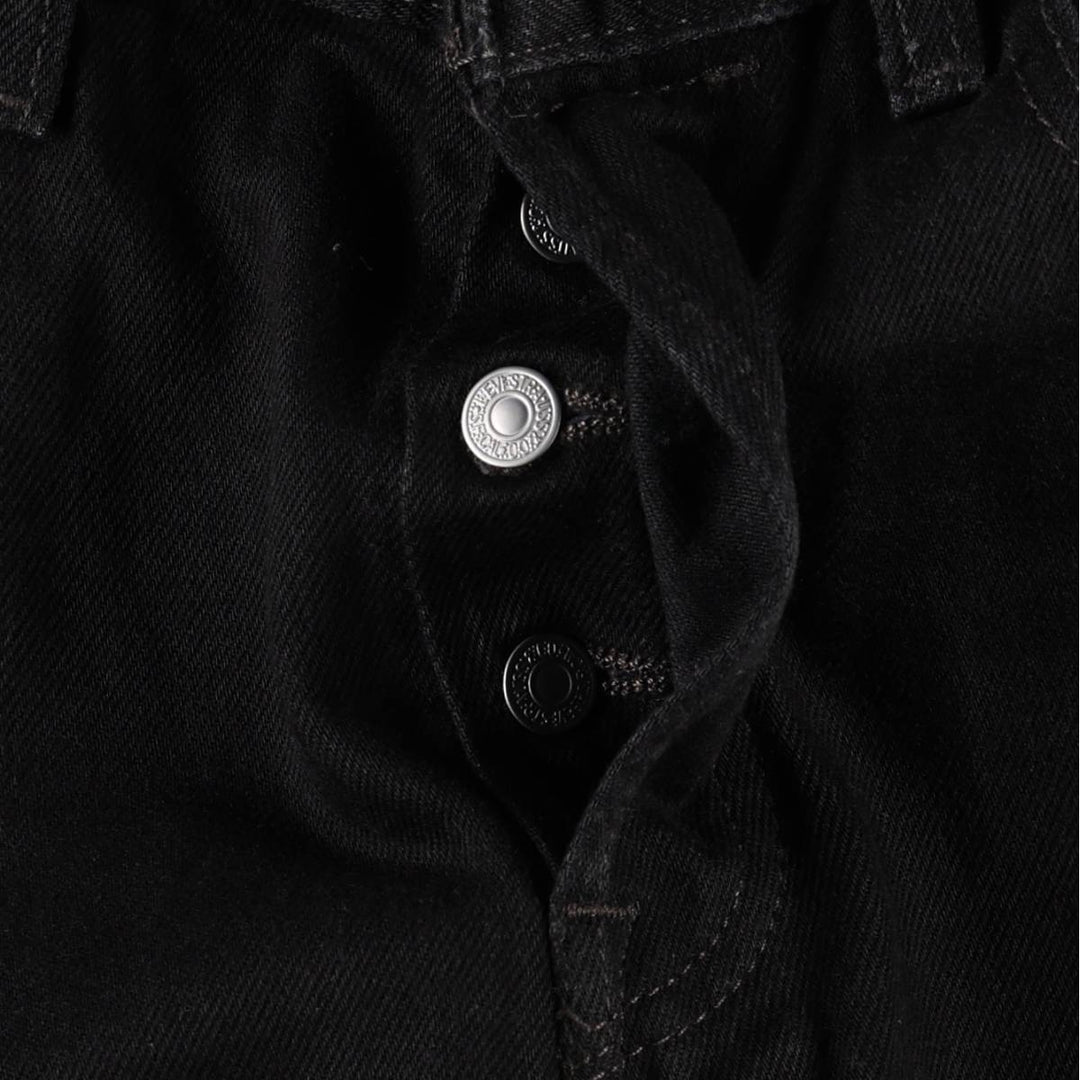Levi's 501 Black Denim Straight Denim Pants Men's W31 equivalent cotton black type Vintage Second Hand