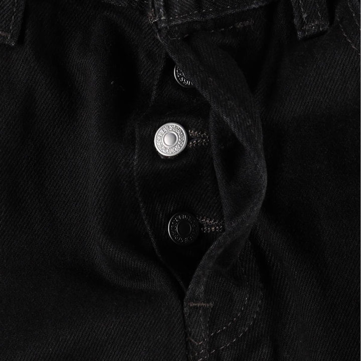 Levi's 501 Black Denim Straight Denim Pants Men's W31 equivalent cotton black type Vintage Second Hand