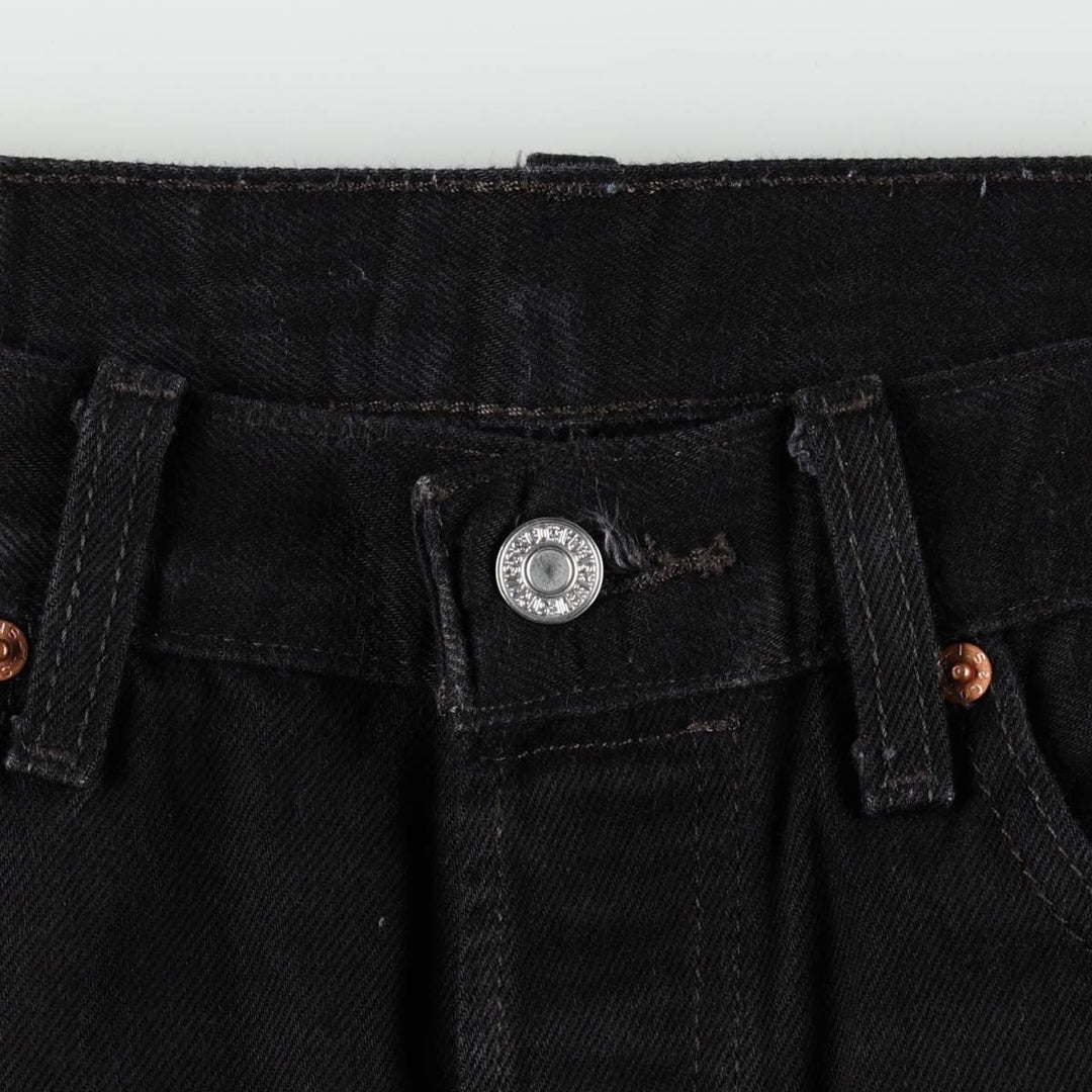Levi's 501 Black Denim Straight Denim Pants Men's W31 equivalent cotton black type Vintage Second Hand