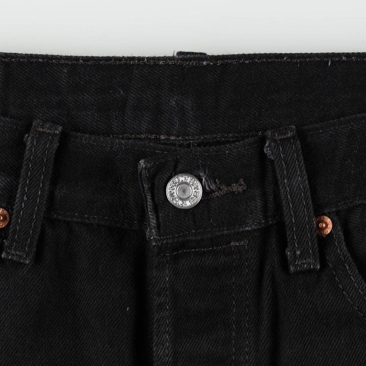 Levi's 501 Black Denim Straight Denim Pants Men's W31 equivalent cotton black type Vintage Second Hand