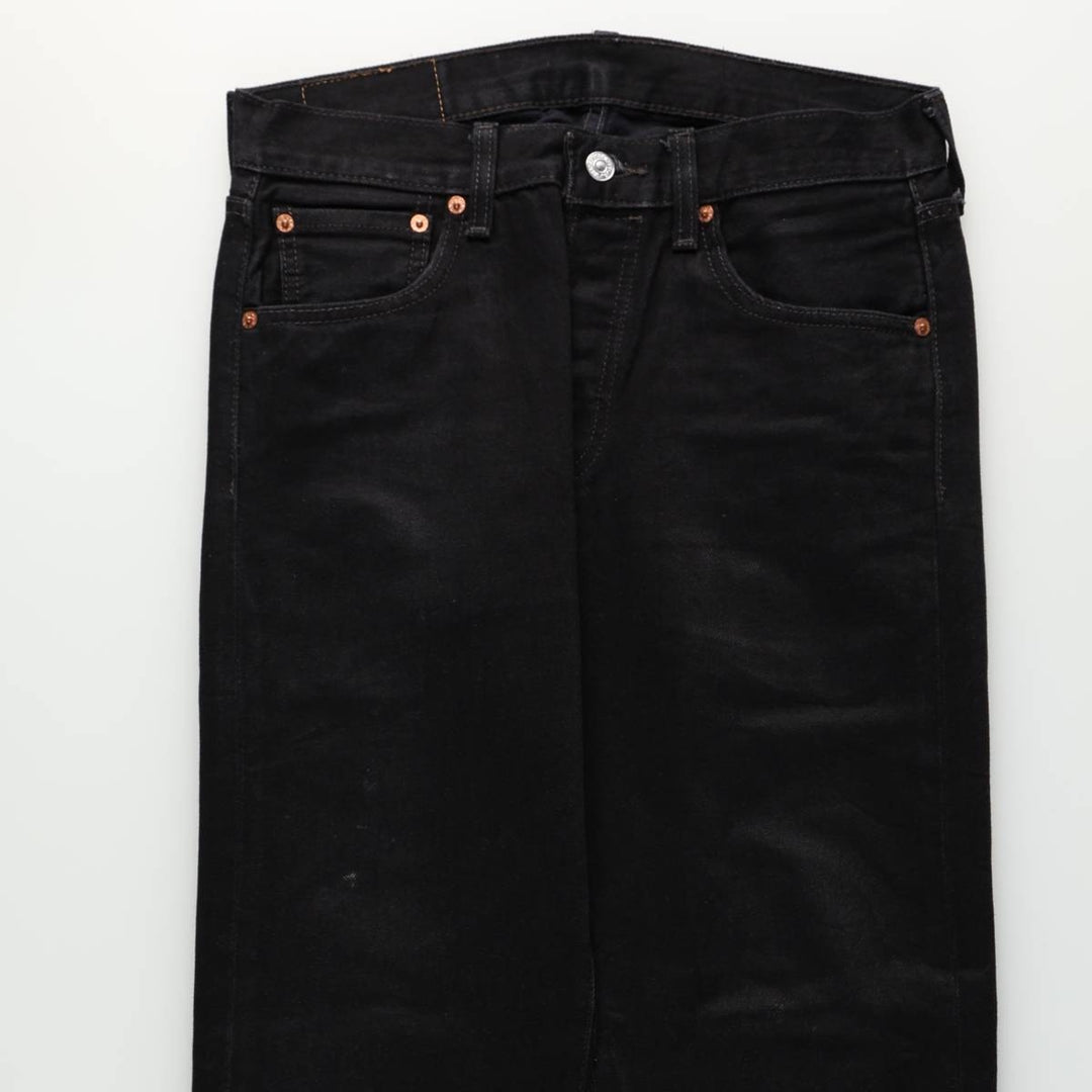 Levi's 501 Black Denim Straight Denim Pants Men's W31 equivalent cotton black type Vintage Second Hand