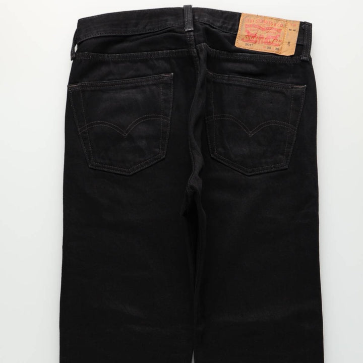 Levi's 501 Black Denim Straight Denim Pants Men's W31 equivalent cotton black type Vintage Second Hand