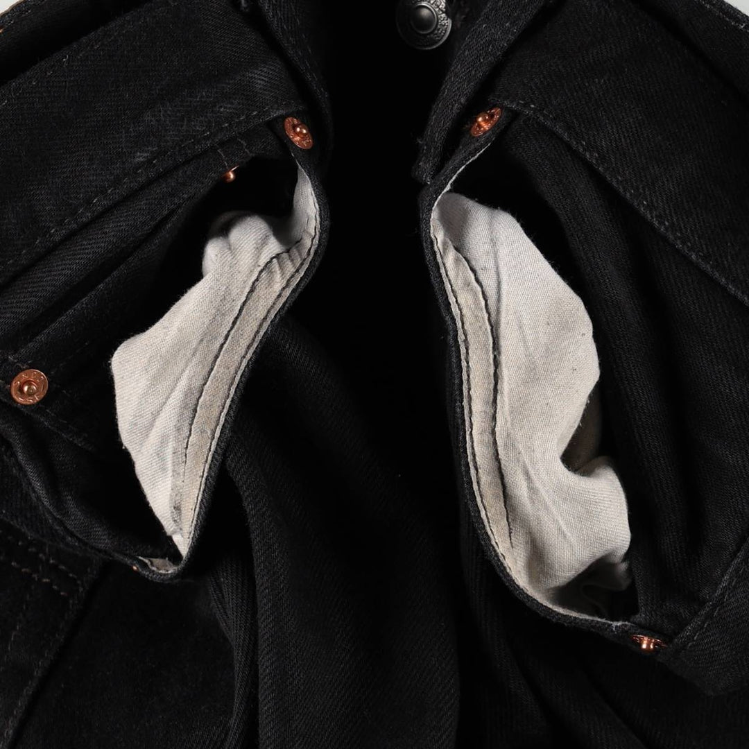 Levi's 501 Black Denim Straight Denim Pants Men's W31 equivalent cotton black type Vintage Second Hand