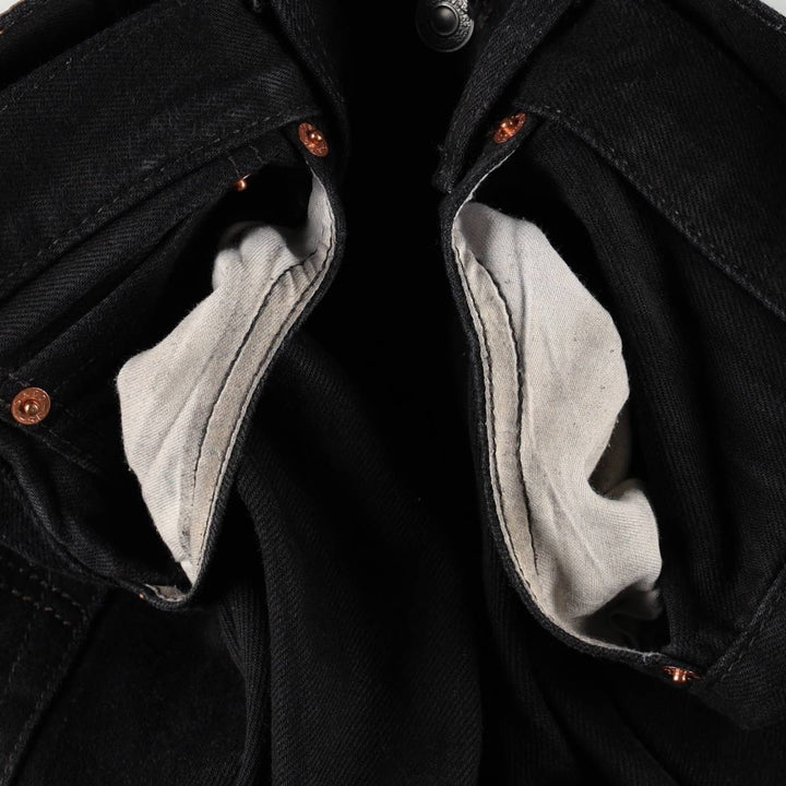 Levi's 501 Black Denim Straight Denim Pants Men's W31 equivalent cotton black type Vintage Second Hand