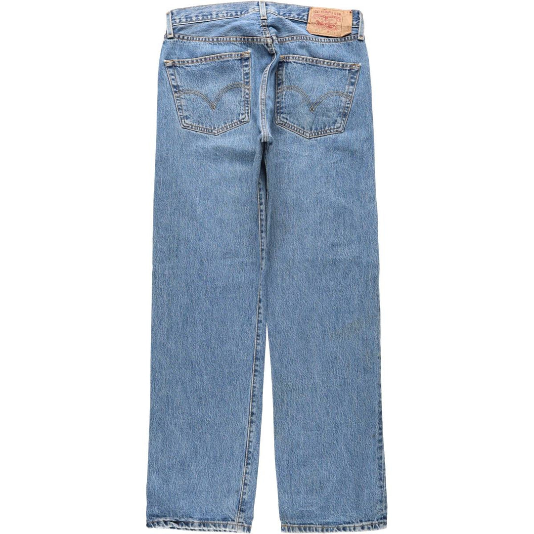 00'S Levi's 501 straight denim pants for men, size W34 cotton blue type Vintage Second Hand