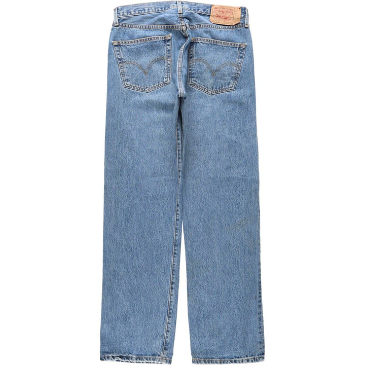 00'S Levi's 501 straight denim pants for men, size W34 cotton blue type Vintage Second Hand