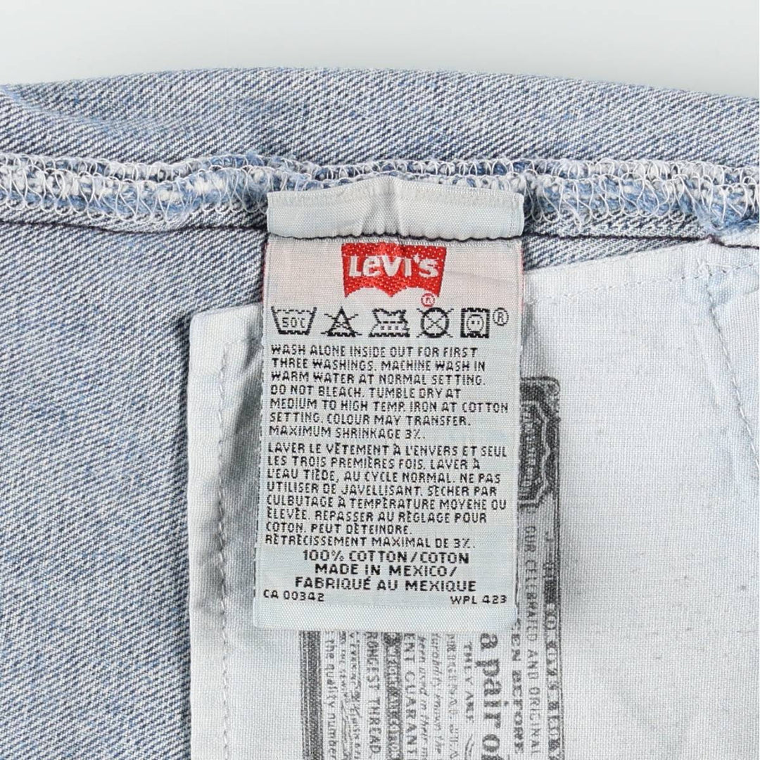 00'S Levi's 501 straight denim pants for men, size W34 cotton blue type Vintage Second Hand