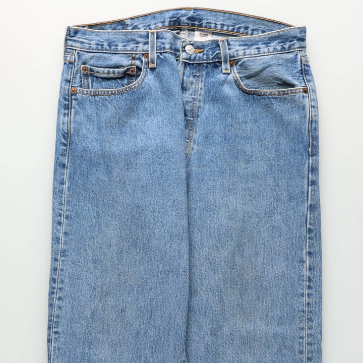 00'S Levi's 501 straight denim pants for men, size W34 cotton blue type Vintage Second Hand