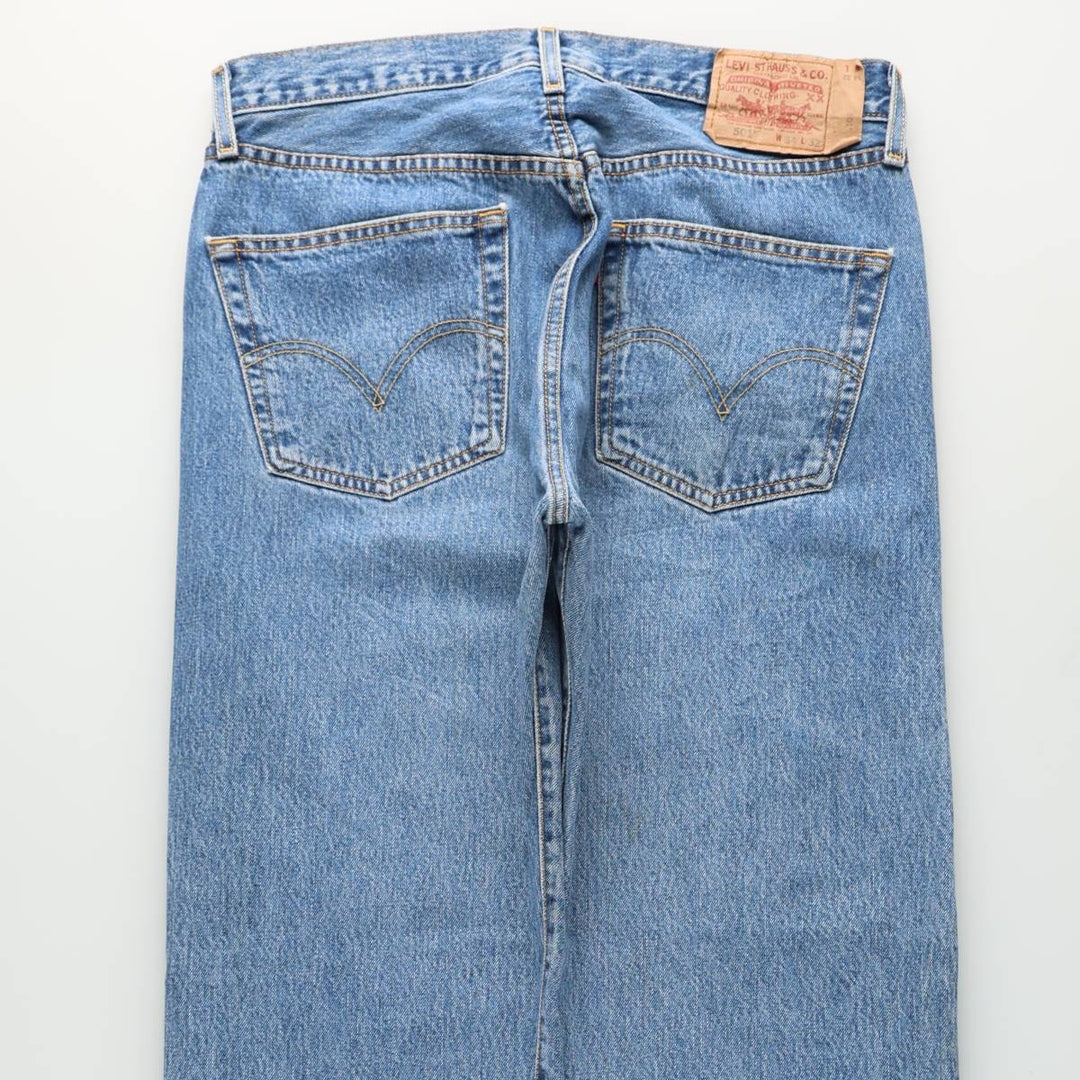 00'S Levi's 501 straight denim pants for men, size W34 cotton blue type Vintage Second Hand