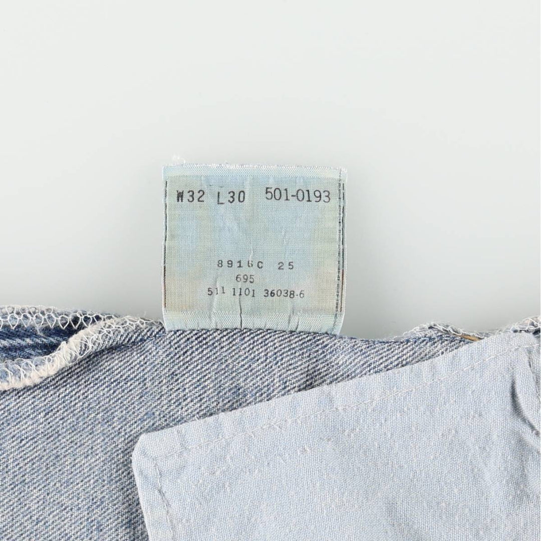 2000'S Levi's 501 Straight Denim Pants, Made in USA, Men's Size W32 (approx.) cotton blue type Vintage Second Hand