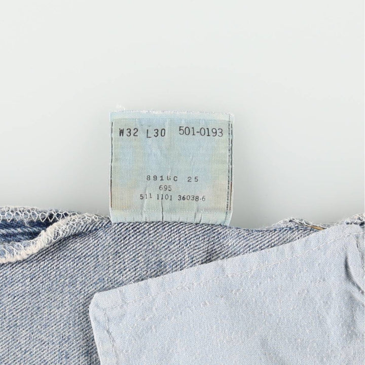 2000'S Levi's 501 Straight Denim Pants, Made in USA, Men's Size W32 (approx.) cotton blue type Vintage Second Hand