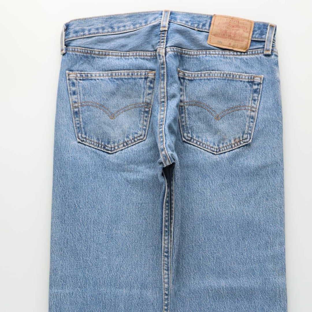 2000'S Levi's 501 Straight Denim Pants, Made in USA, Men's Size W32 (approx.) cotton blue type Vintage Second Hand