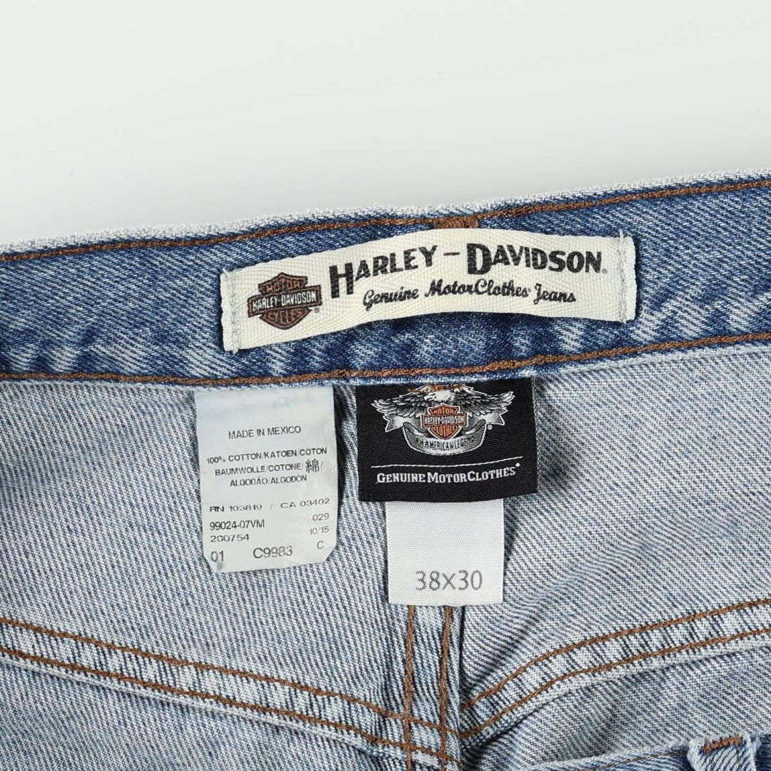 Harley-Davidson Tapered Denim Pants, Men's Size W38 (approx.) cotton blue type Vintage Second Hand