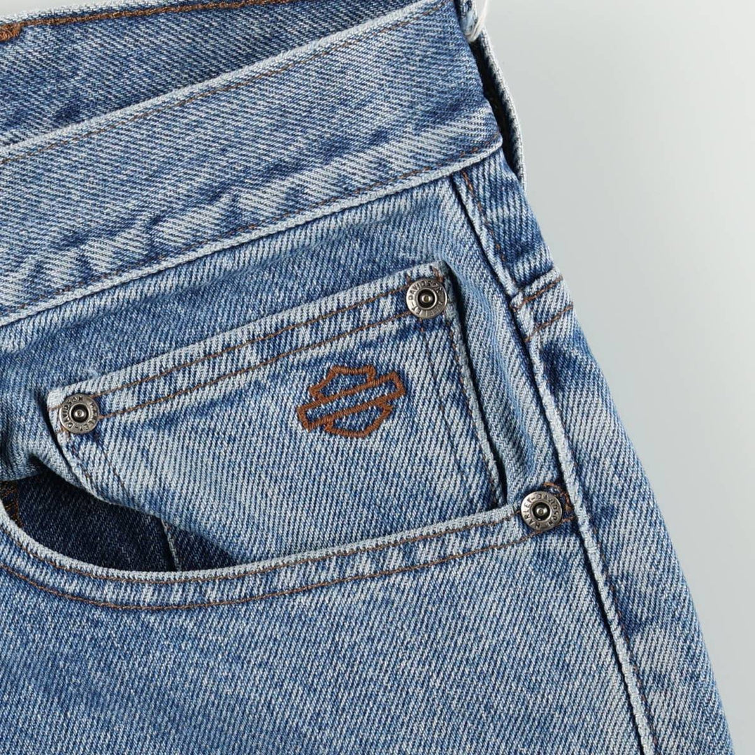 Harley-Davidson Tapered Denim Pants, Men's Size W38 (approx.) cotton blue type Vintage Second Hand