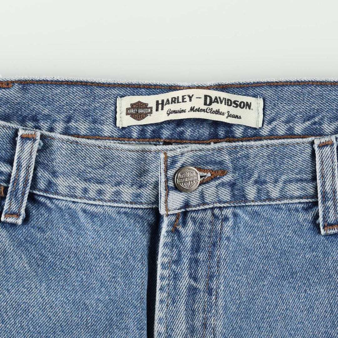 Harley-Davidson Tapered Denim Pants, Men's Size W38 (approx.) cotton blue type Vintage Second Hand