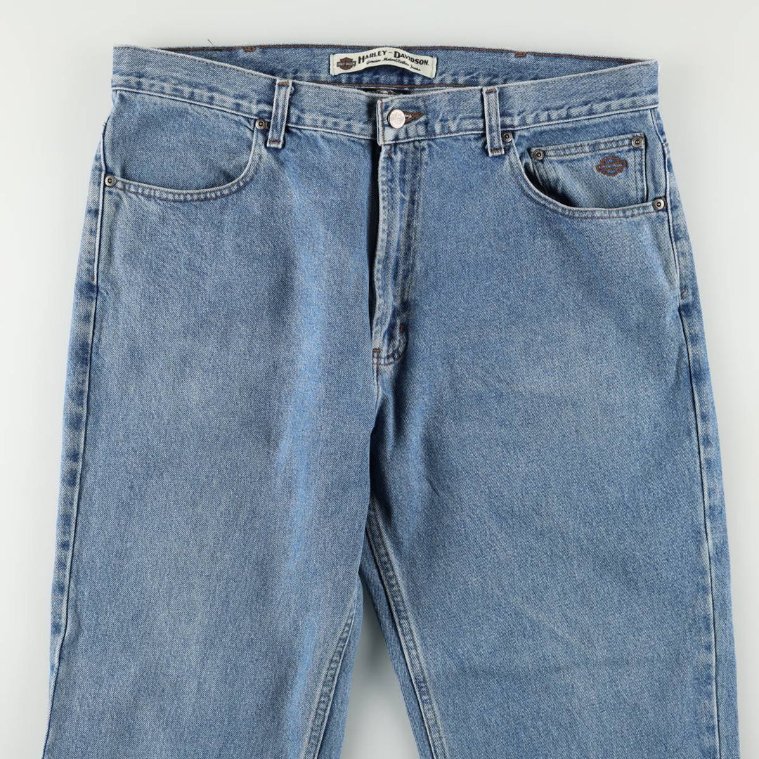 Harley-Davidson Tapered Denim Pants, Men's Size W38 (approx.) cotton blue type Vintage Second Hand