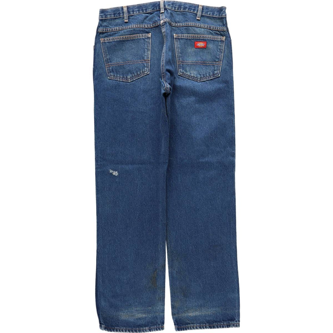 Dickies Regular Fit Straight Denim Pants, Men's W36 (approx.) cotton blue type Vintage Second Hand