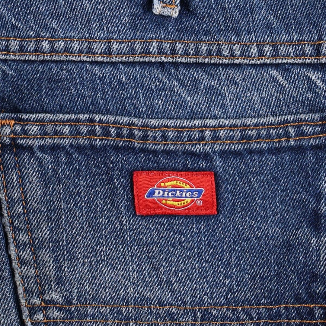 Dickies Regular Fit Straight Denim Pants, Men's Size W34 (approx.) cotton blue type Vintage Second Hand