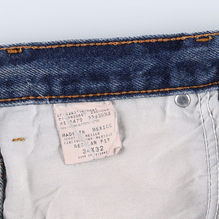 Dickies Regular Fit Straight Denim Pants, Men's Size W34 (approx.) cotton blue type Vintage Second Hand