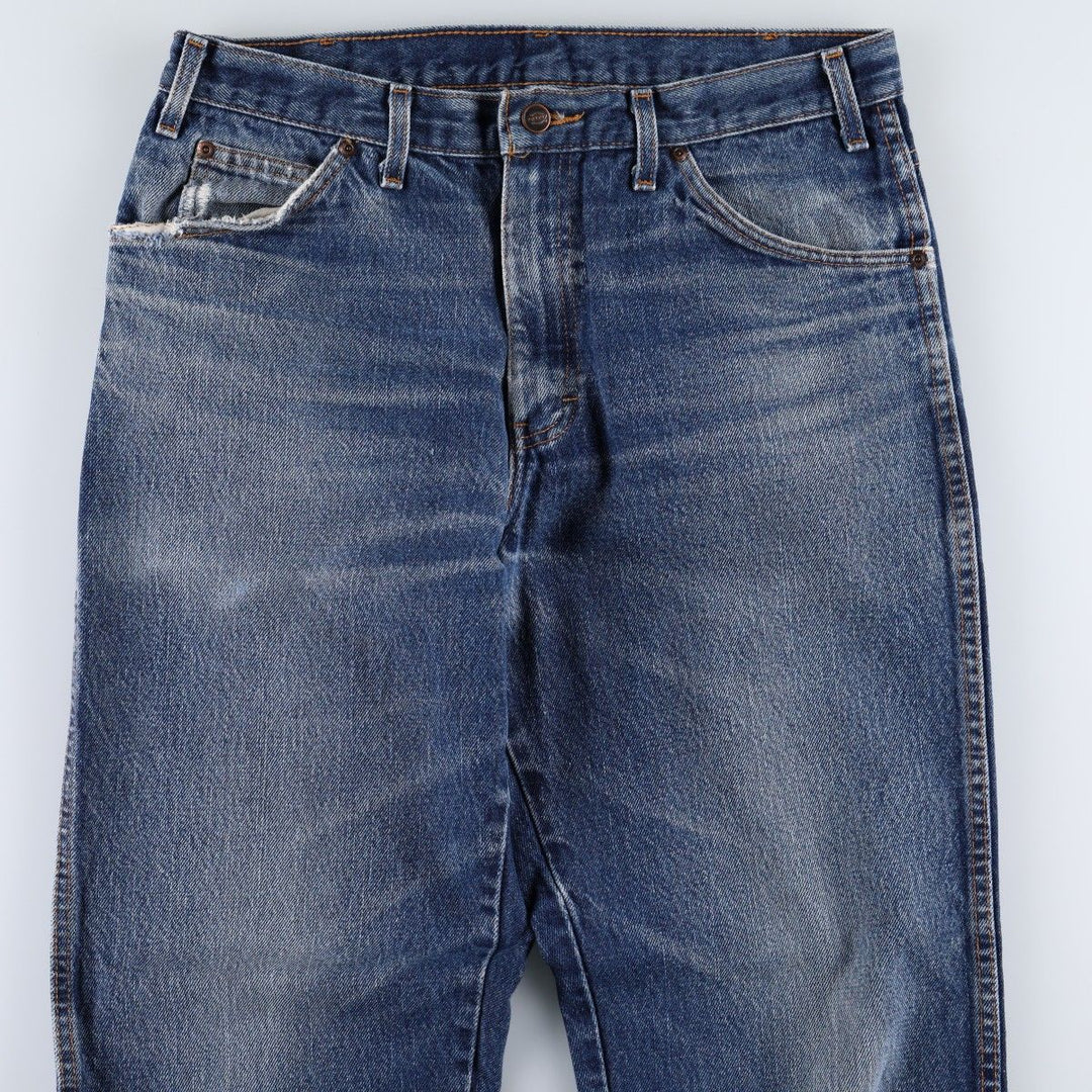 Dickies Regular Fit Straight Denim Pants, Men's Size W34 (approx.) cotton blue type Vintage Second Hand