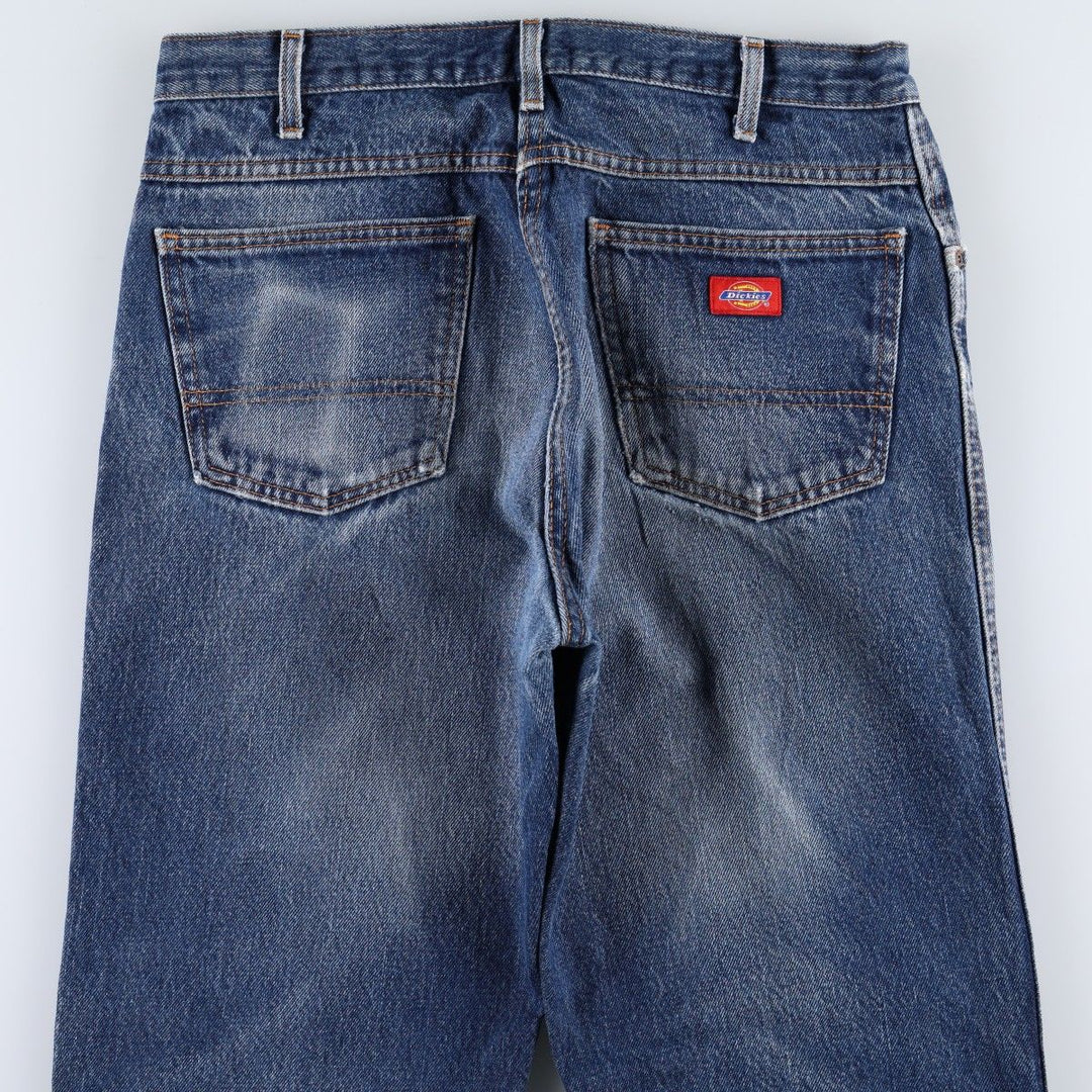 Dickies Regular Fit Straight Denim Pants, Men's Size W34 (approx.) cotton blue type Vintage Second Hand