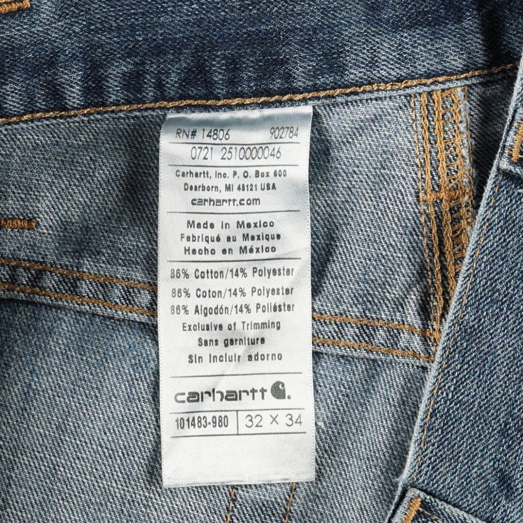Carhartt Tapered Denim Pants for Men, W33 equivalent cotton blue type Vintage Second Hand