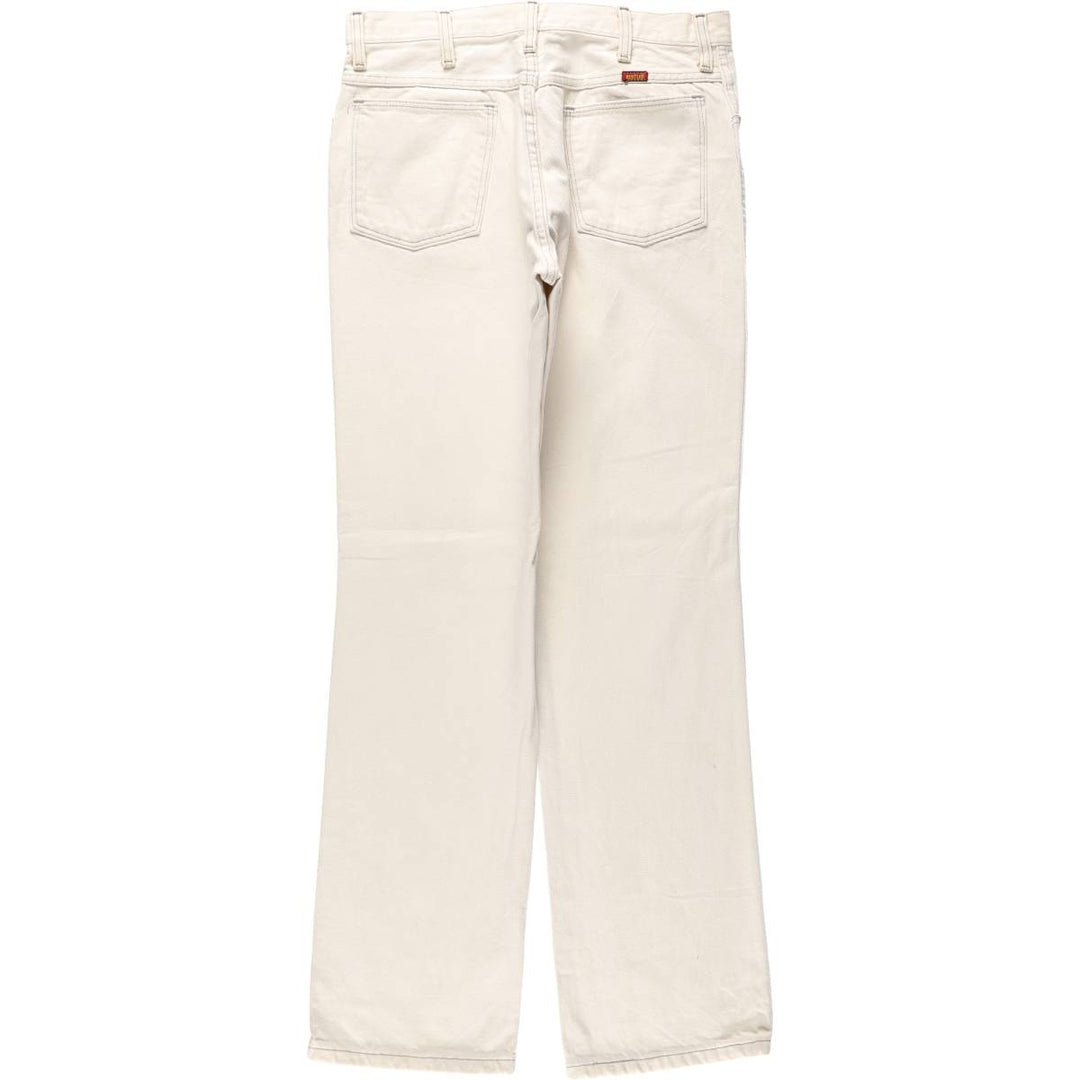 90'S Rustler White Denim Tapered Jeans, Made in USA, Men's Size W32 (approx.), Vintage unclear white type Vintage Second Hand