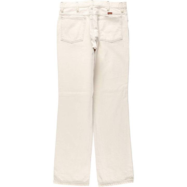 90'S Rustler White Denim Tapered Jeans, Made in USA, Men's Size W32 (approx.), Vintage unclear white type Vintage Second Hand