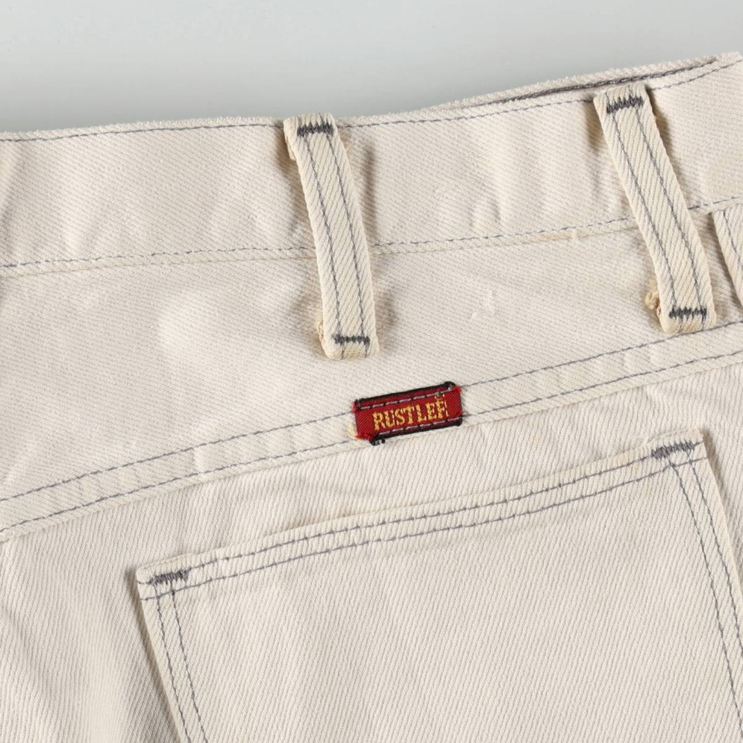 90'S Rustler White Denim Tapered Jeans, Made in USA, Men's Size W32 (approx.), Vintage unclear white type Vintage Second Hand