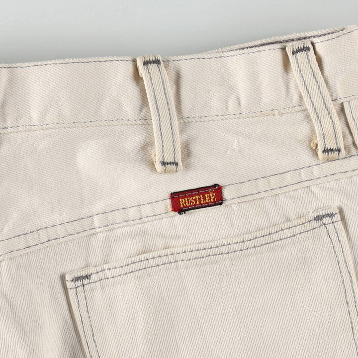 90'S Rustler White Denim Tapered Jeans, Made in USA, Men's Size W32 (approx.), Vintage unclear white type Vintage Second Hand