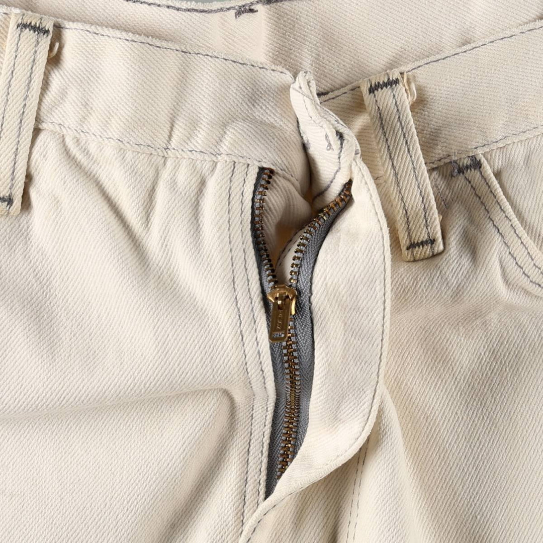 90'S Rustler White Denim Tapered Jeans, Made in USA, Men's Size W32 (approx.), Vintage unclear white type Vintage Second Hand