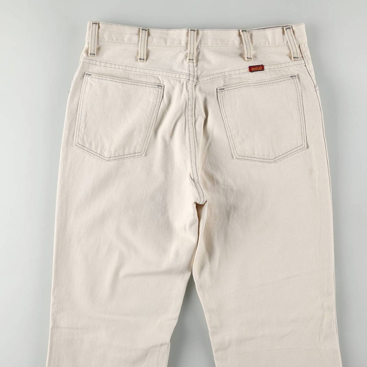 90'S Rustler White Denim Tapered Jeans, Made in USA, Men's Size W32 (approx.), Vintage unclear white type Vintage Second Hand