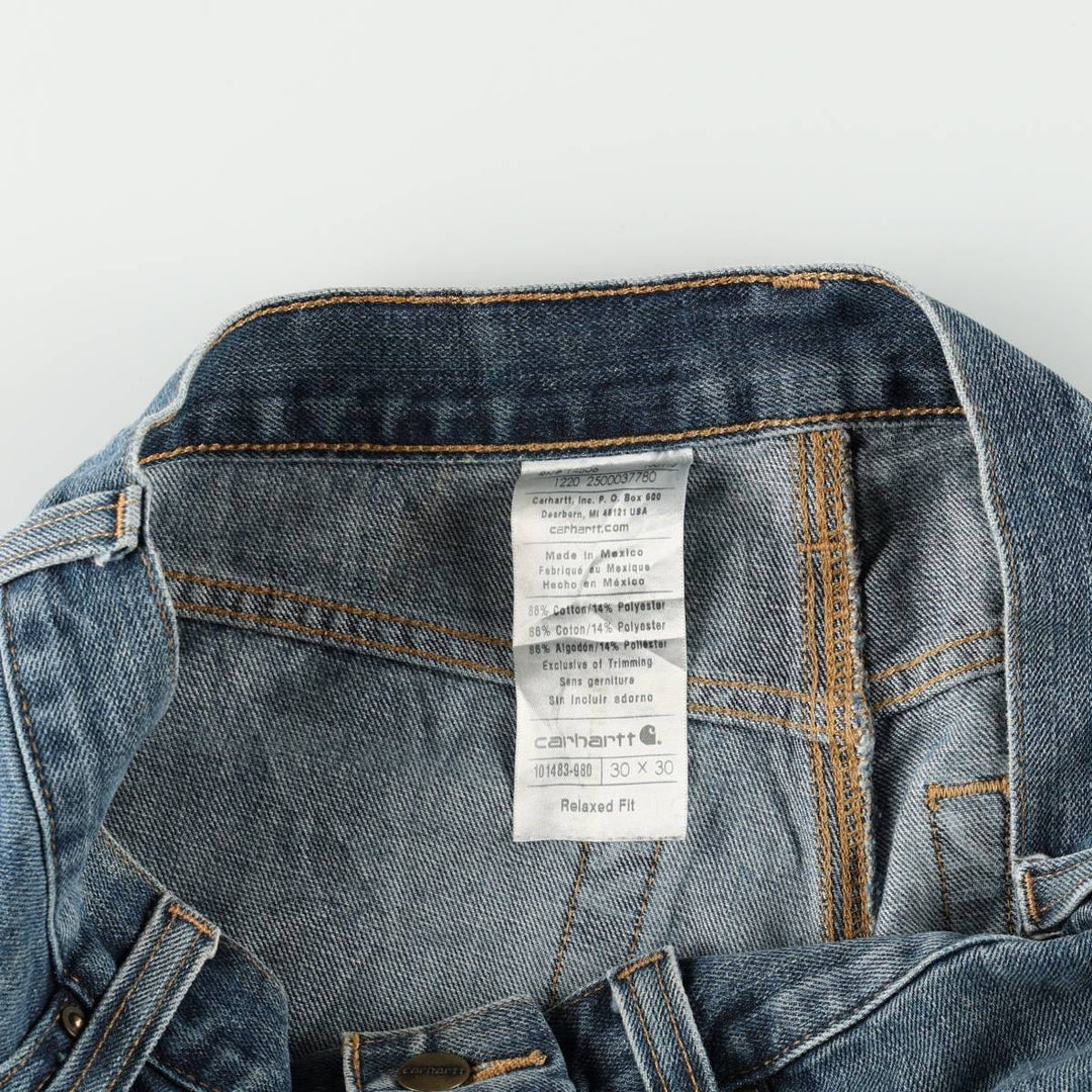 Carhartt Relaxed Fit Tapered Denim Pants for Men, W31 equivalent cotton blue type Vintage Second Hand