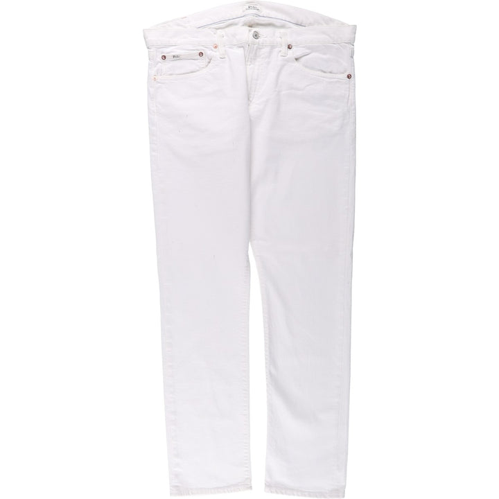 Ralph Lauren POLO RALPH LAUREN tapered denim pants for men, W38 equivalent cotton white type Vintage Second Hand