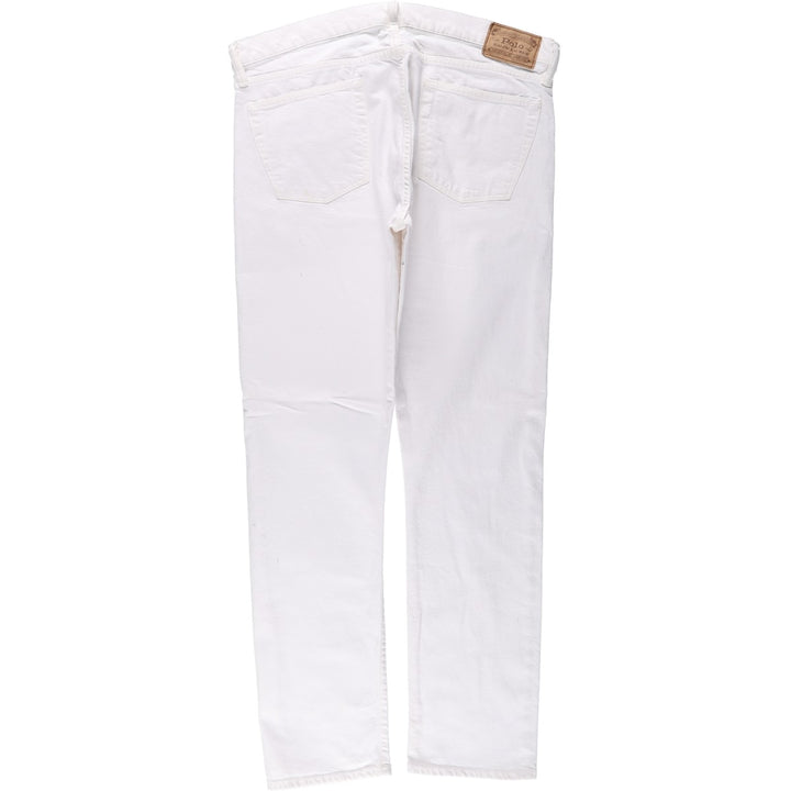 Ralph Lauren POLO RALPH LAUREN tapered denim pants for men, W38 equivalent cotton white type Vintage Second Hand