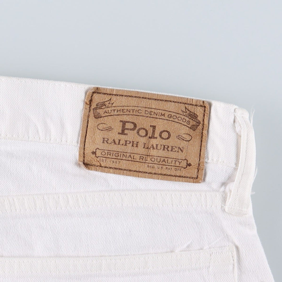 Ralph Lauren POLO RALPH LAUREN tapered denim pants for men, W38 equivalent cotton white type Vintage Second Hand