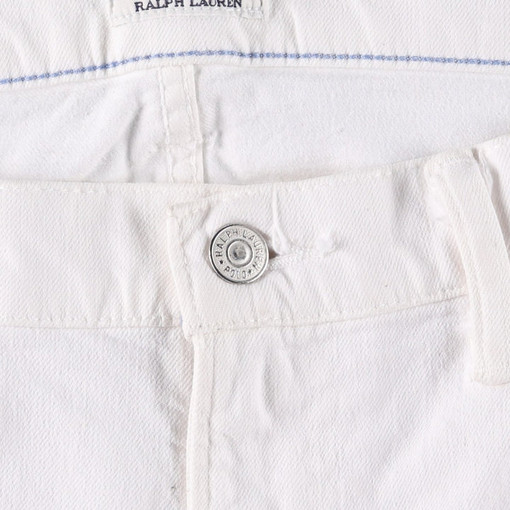 Ralph Lauren POLO RALPH LAUREN tapered denim pants for men, W38 equivalent cotton white type Vintage Second Hand