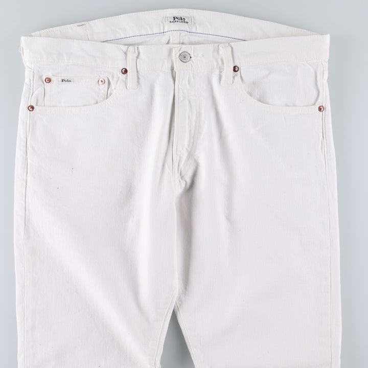 Ralph Lauren POLO RALPH LAUREN tapered denim pants for men, W38 equivalent cotton white type Vintage Second Hand