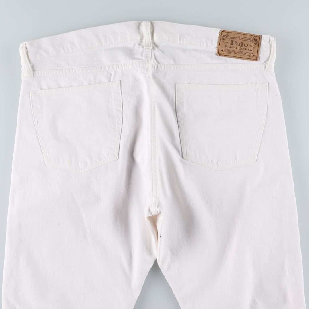 Ralph Lauren POLO RALPH LAUREN tapered denim pants for men, W38 equivalent cotton white type Vintage Second Hand